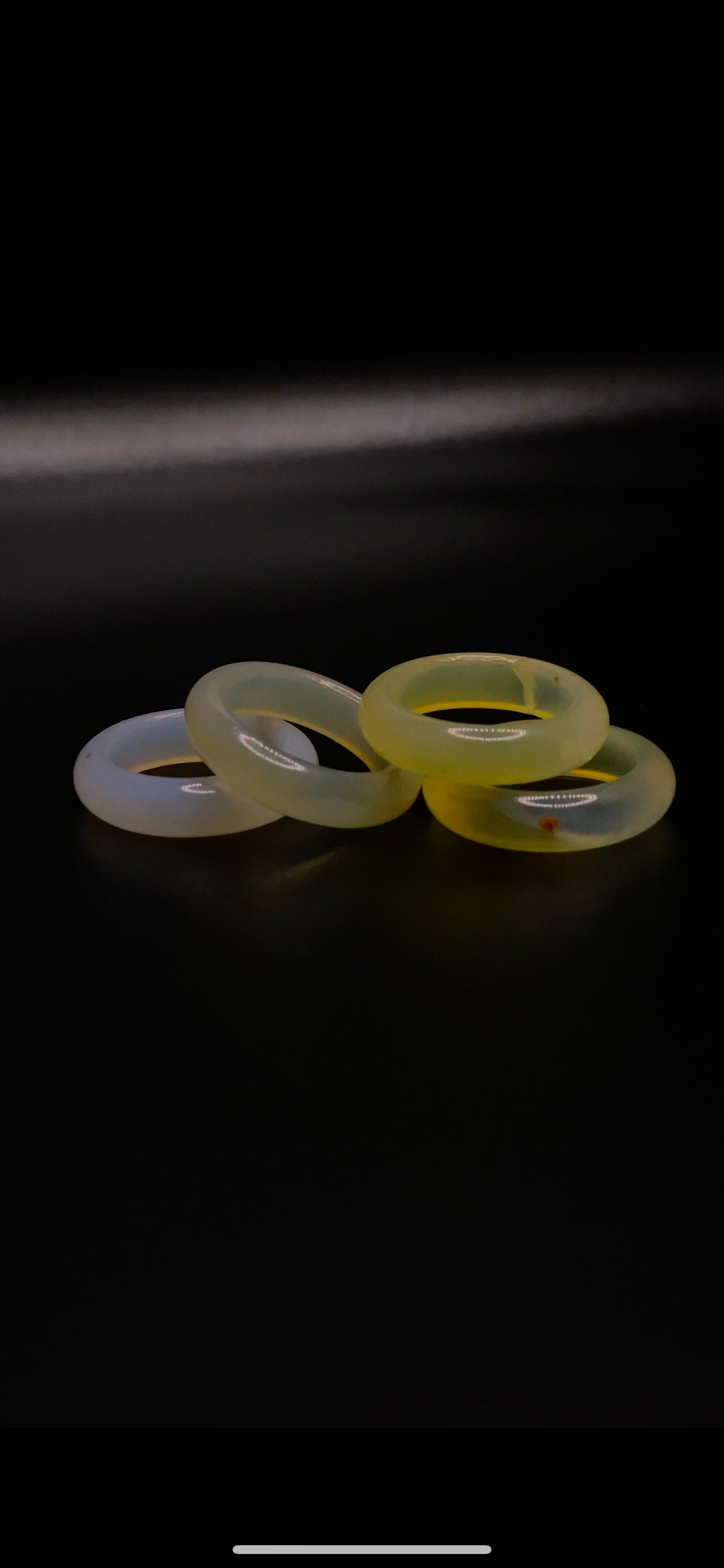 Lemon jade stone ring