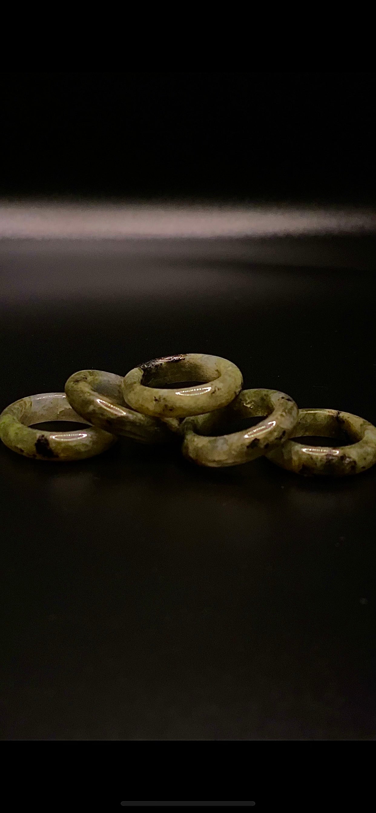 Earth green jade ring