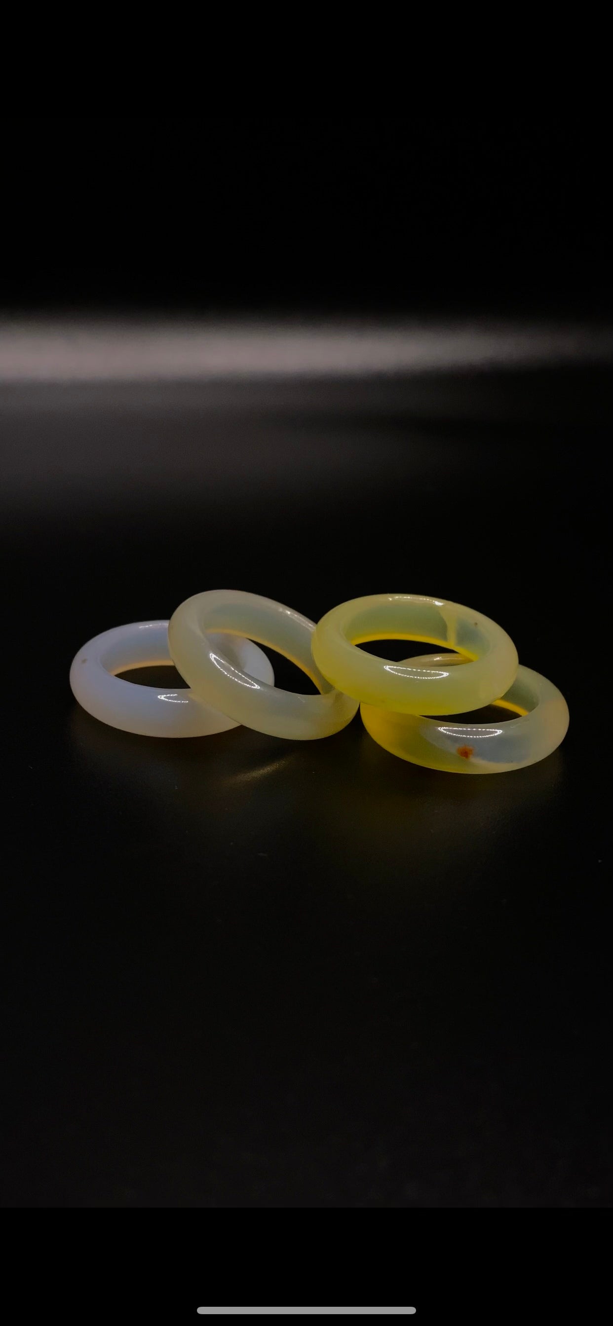 Lemon jade stone ring